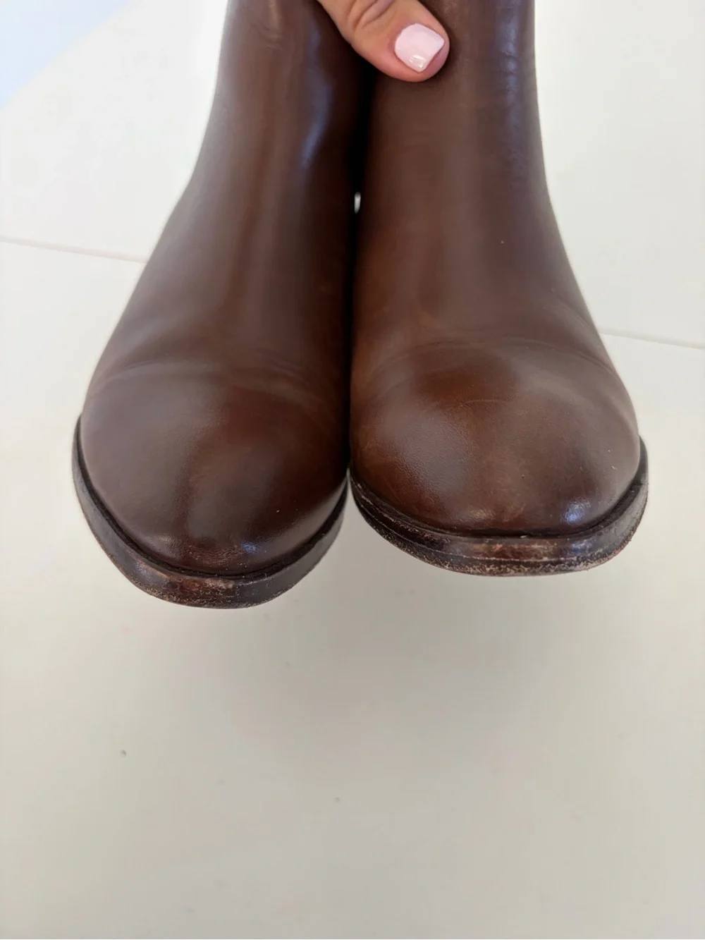 Thursday Boot Company Downtown Bootie Amaretto Brown Leather Ankle Boots
